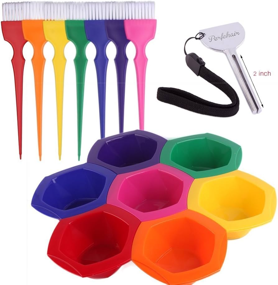 Hair color mixing bowls - 7 pcs / set